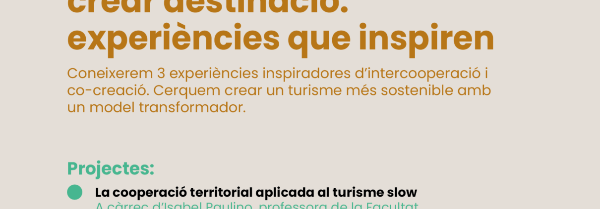 Cartell Taula rodona "Cooperar per crear destinació"